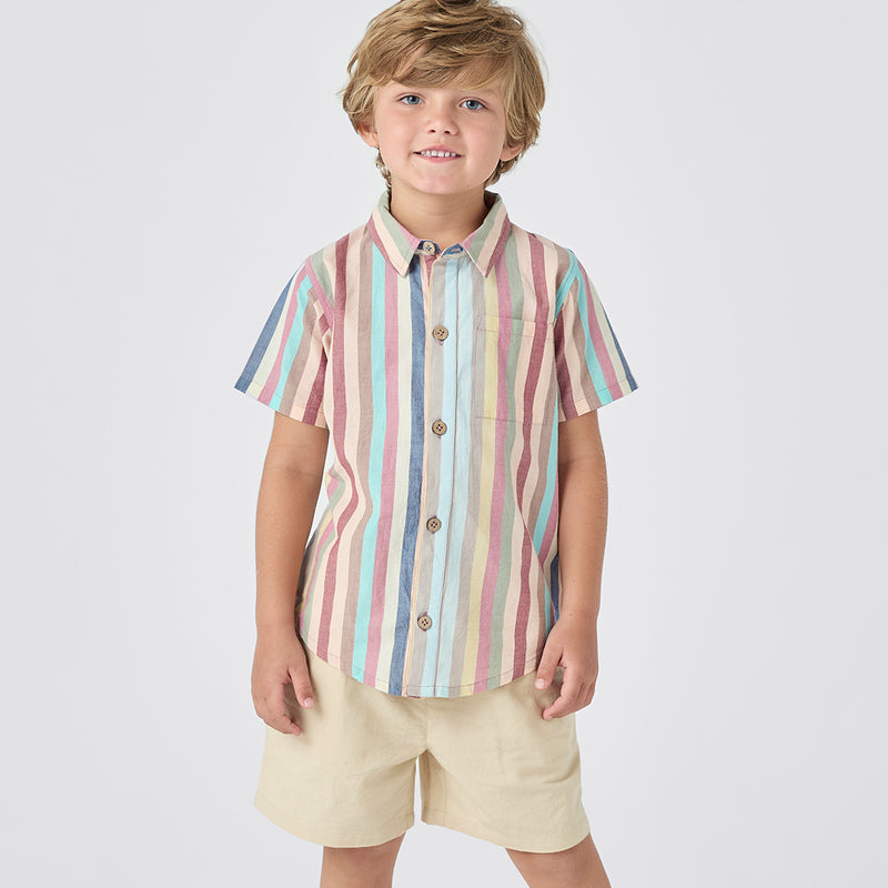 Boys Jack Shirt - Multi Vintage Stripe