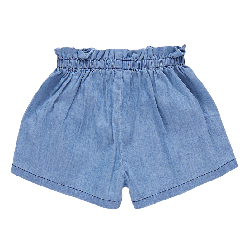 Girls Theodore Short - Medium Wash Chambray