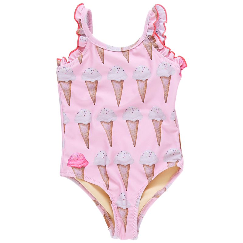 Girls Claire Suit - Neapolitan Ice Cream Cones