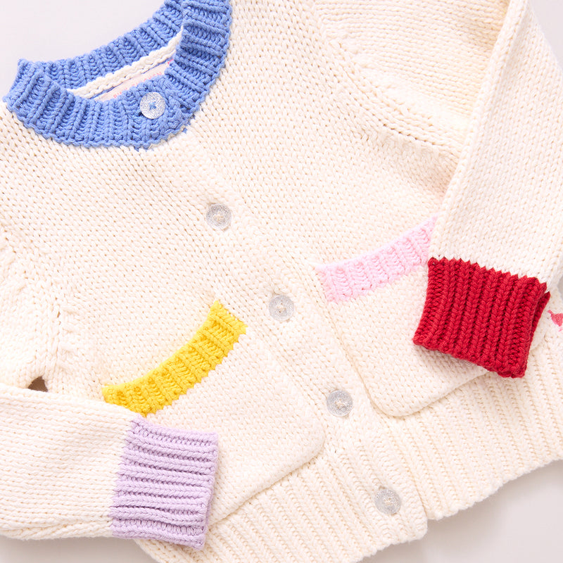 Baby Girls Cali Colorblock Sweater - Multi Trim