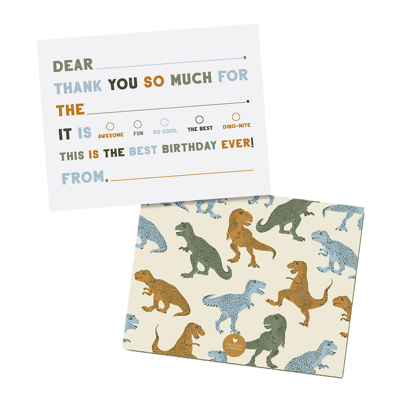 Fill In Thank You Notes - T-Rex