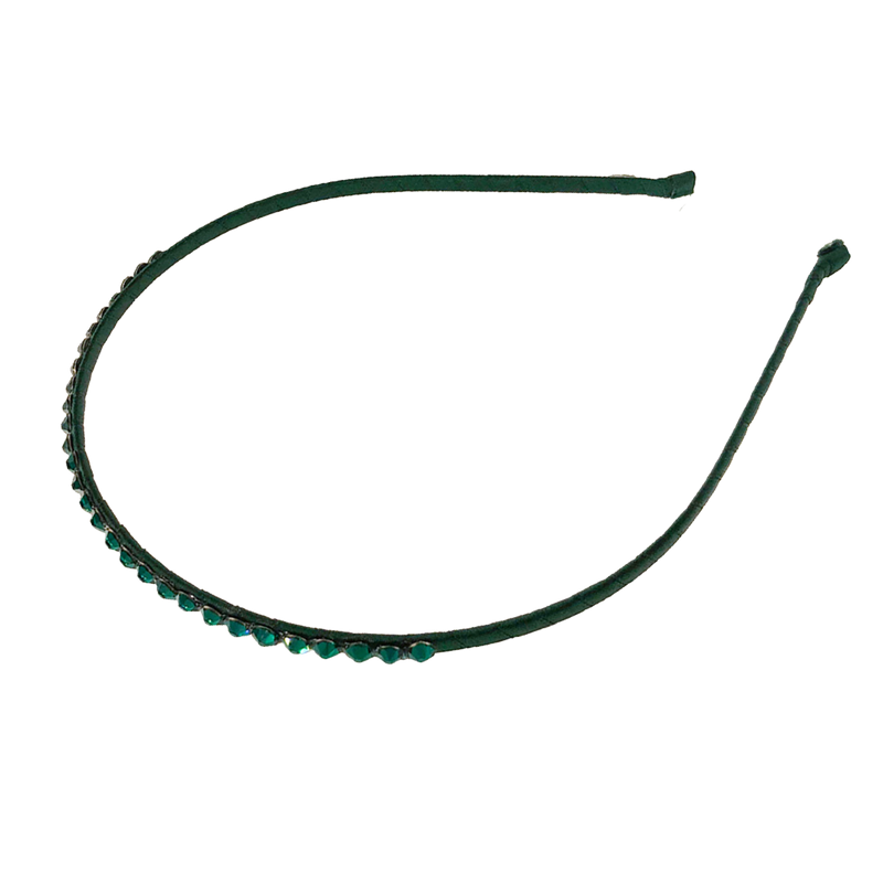 Skinny Crystal Headband - Emerald