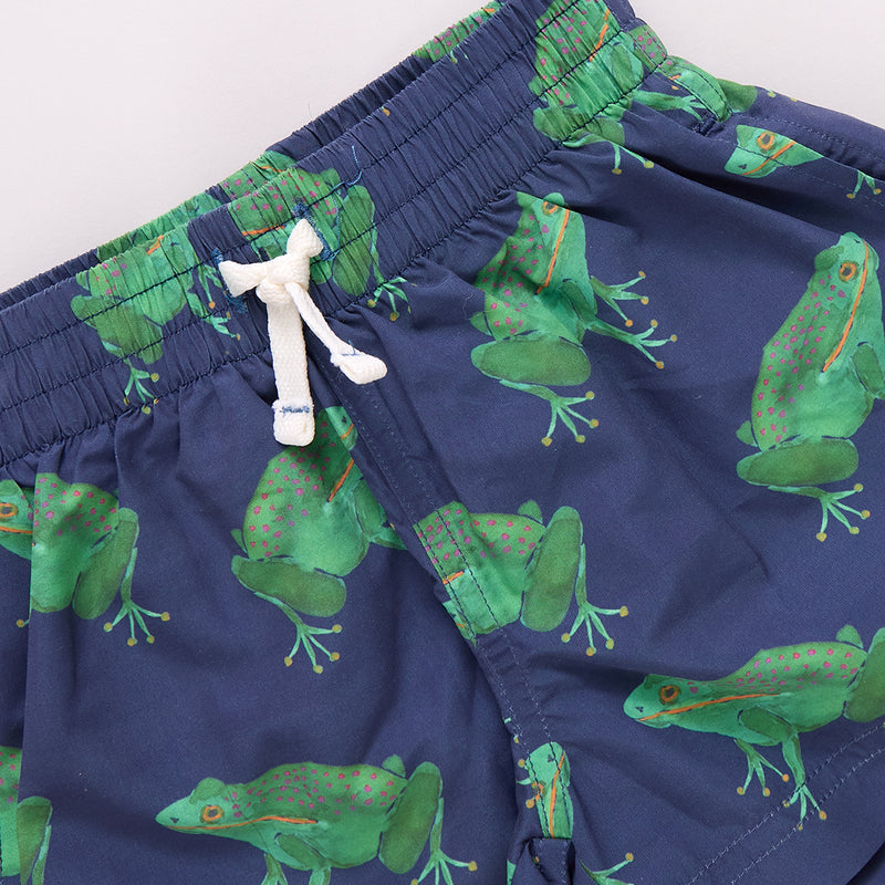 Baby Boys Swim Trunk - Navy Frogs