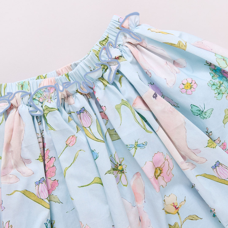 Girls Gianna Skirt - Botanical Bunnies