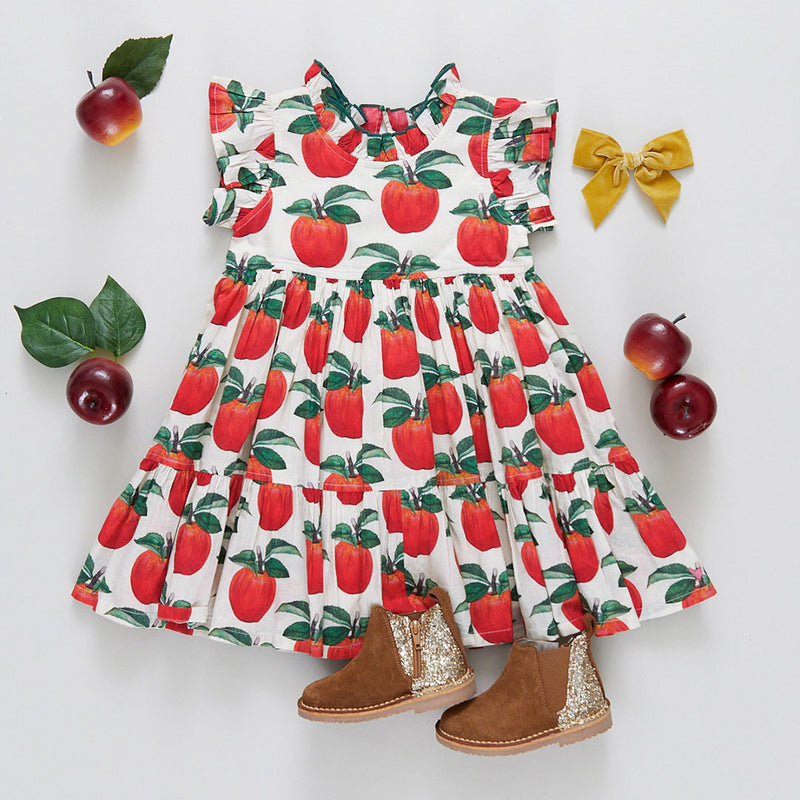 Girls Jennifer Dress - Painted Apple