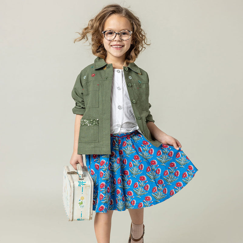 Girls Army Jacket - Four Leaf Clover