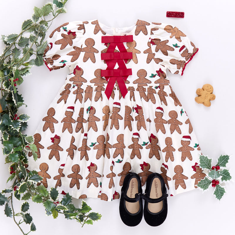 Girls Hermione Dress - Gingerbread Cookie