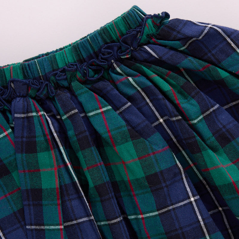 Girls Gianna Skirt - Green Tartan