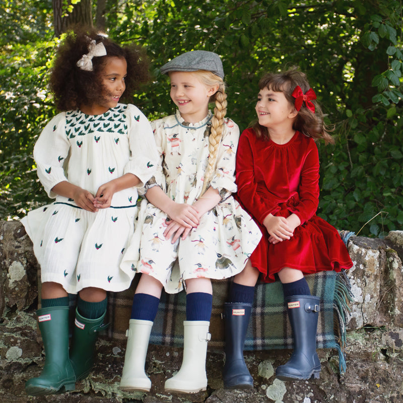 Girls Fiona Dress - Holly Embroidery