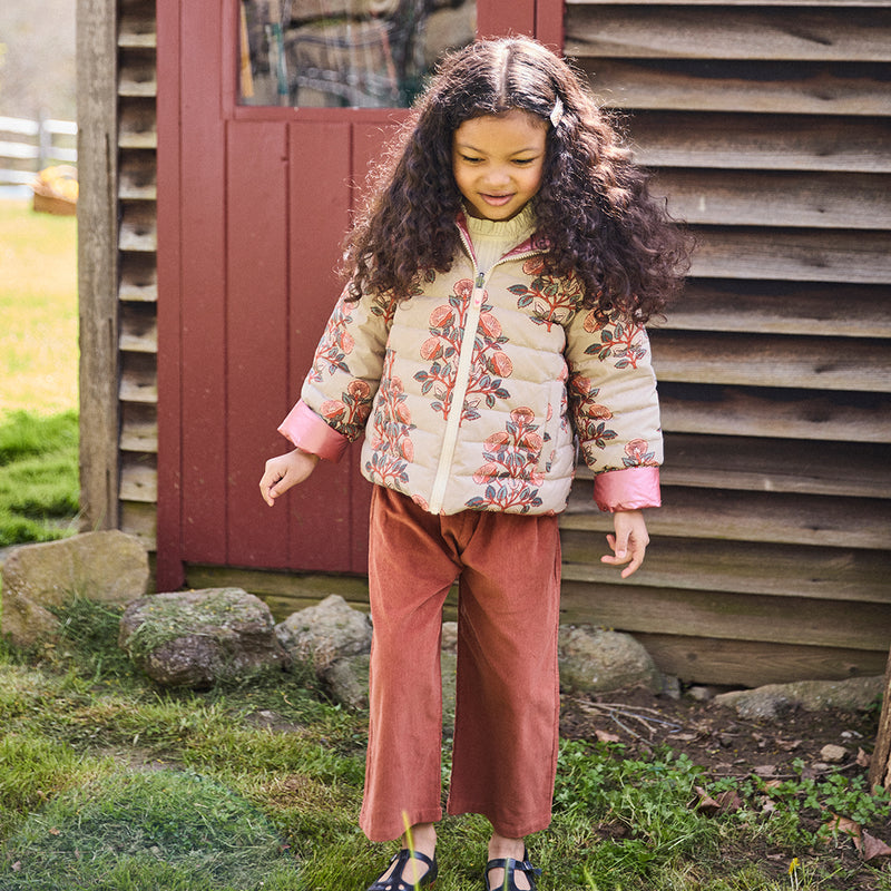 Kids Reversible Riley Jacket - Cloud Bouquet Floral