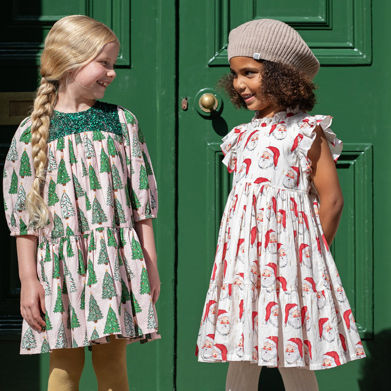 Girls Jennifer Dress - Vintage Santas