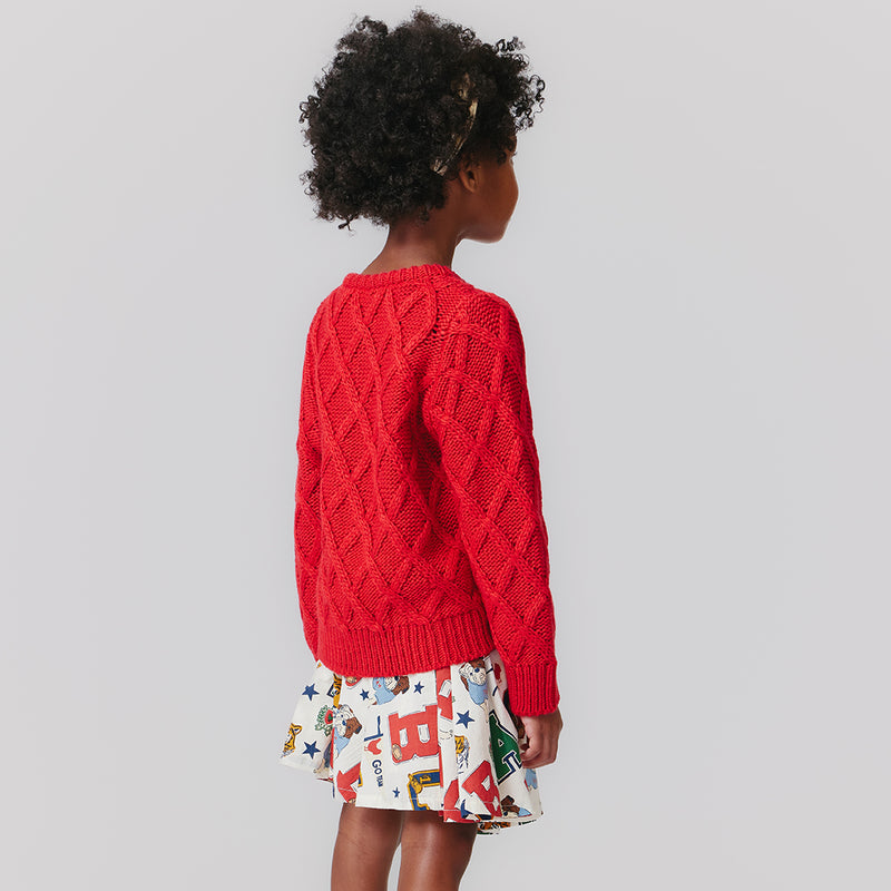 Girls Katrina Sweater - Red