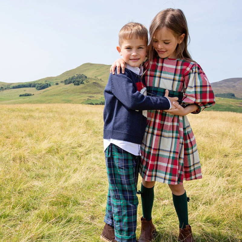 Girls Ruby Dress - Holiday Tartan