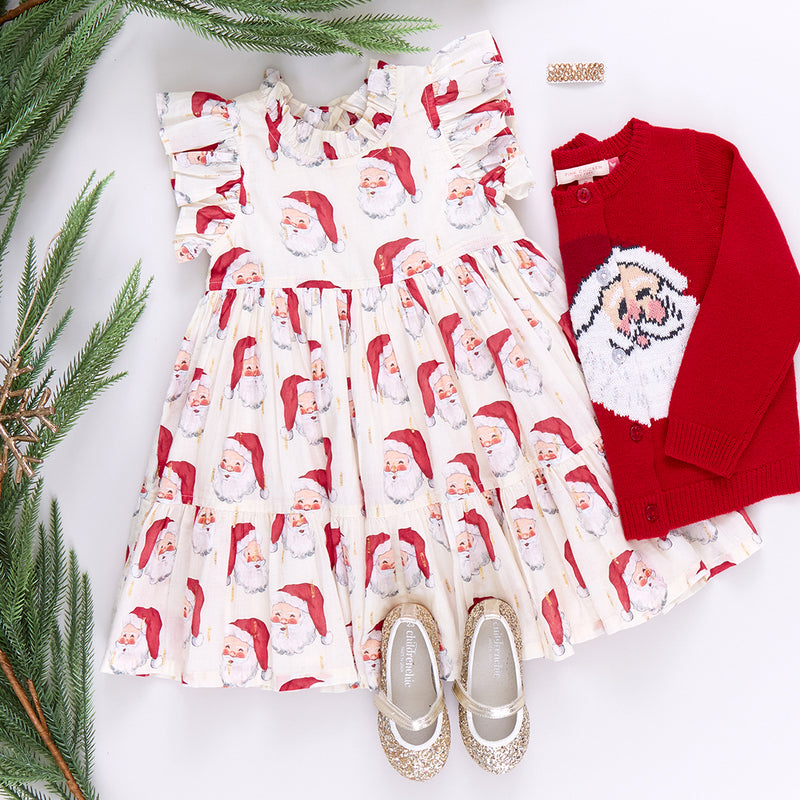 Girls Jennifer Dress - Vintage Santas