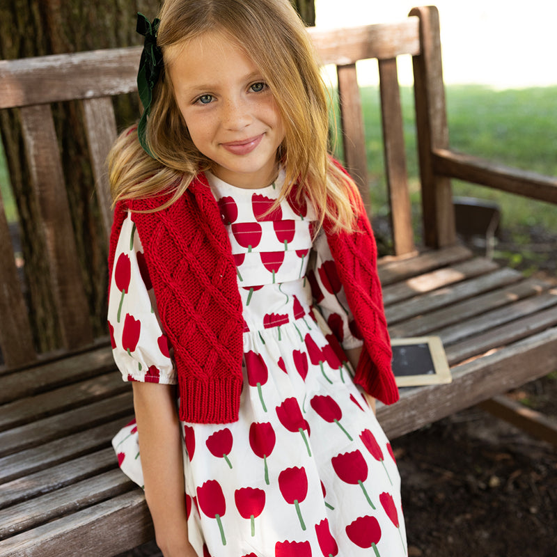 Girls Katrina Sweater - Red