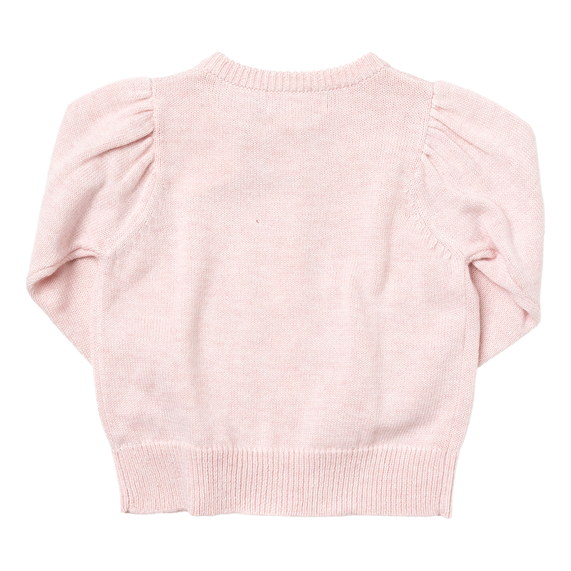 Girls Pocket Sweater - Apple