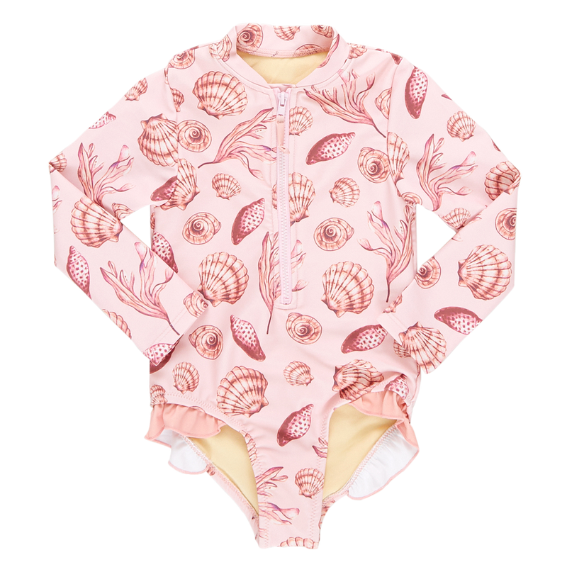 Girls Arden Suit - Pink Sea Shells