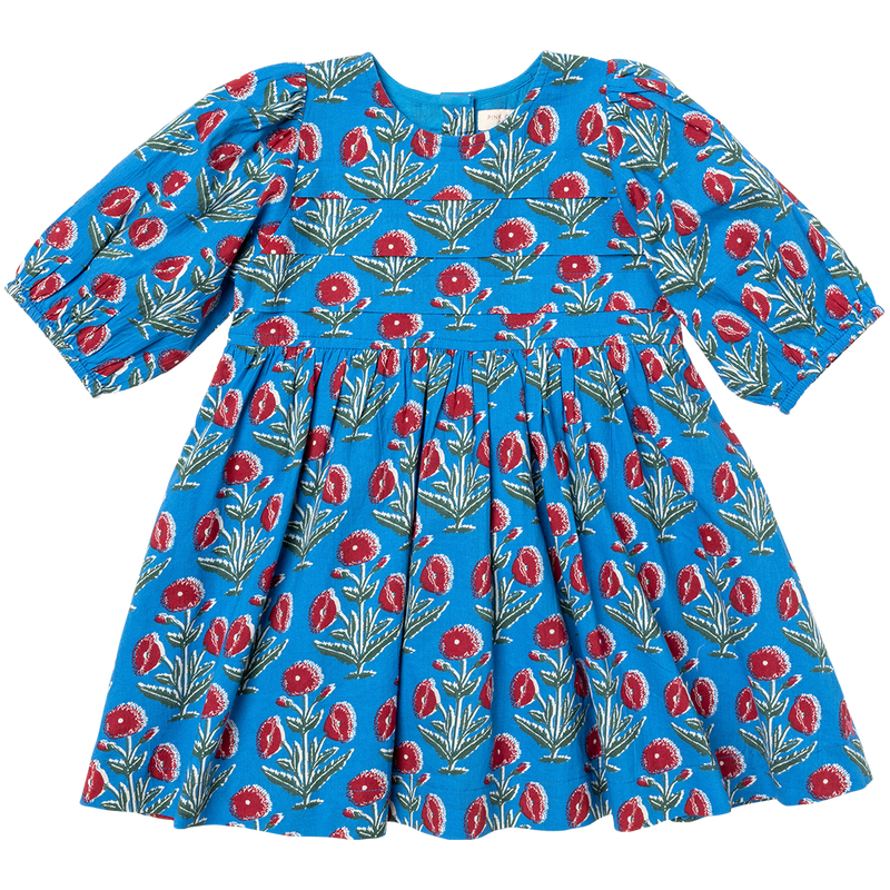 Girls Evelyn Dress - Blue Dandelion