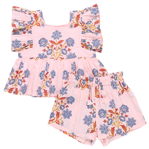 Girls Elsie 2-Piece Set - Pink Provence Floral