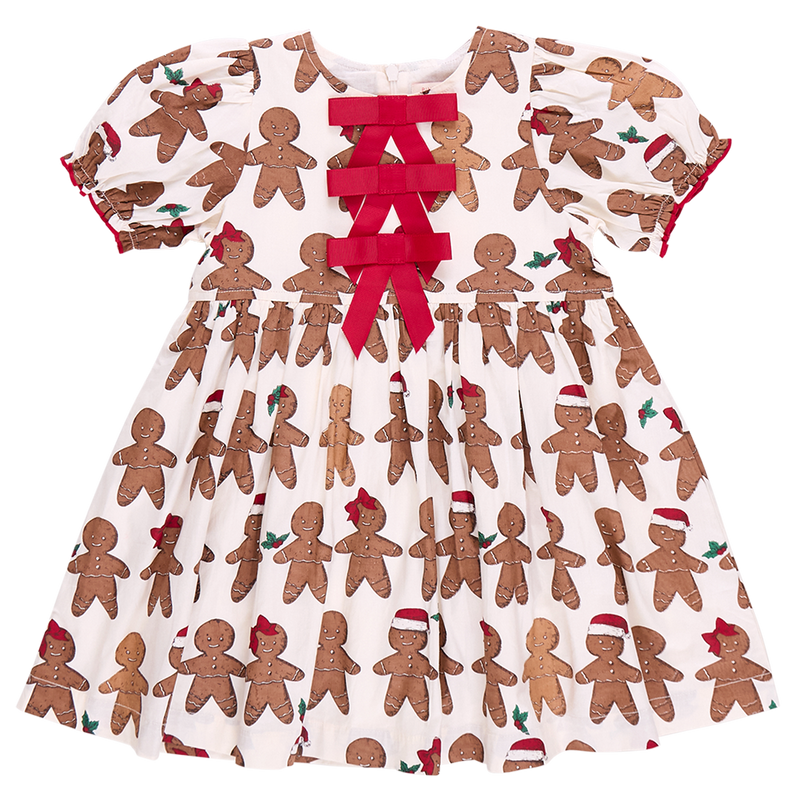 Girls Hermione Dress - Gingerbread Cookie