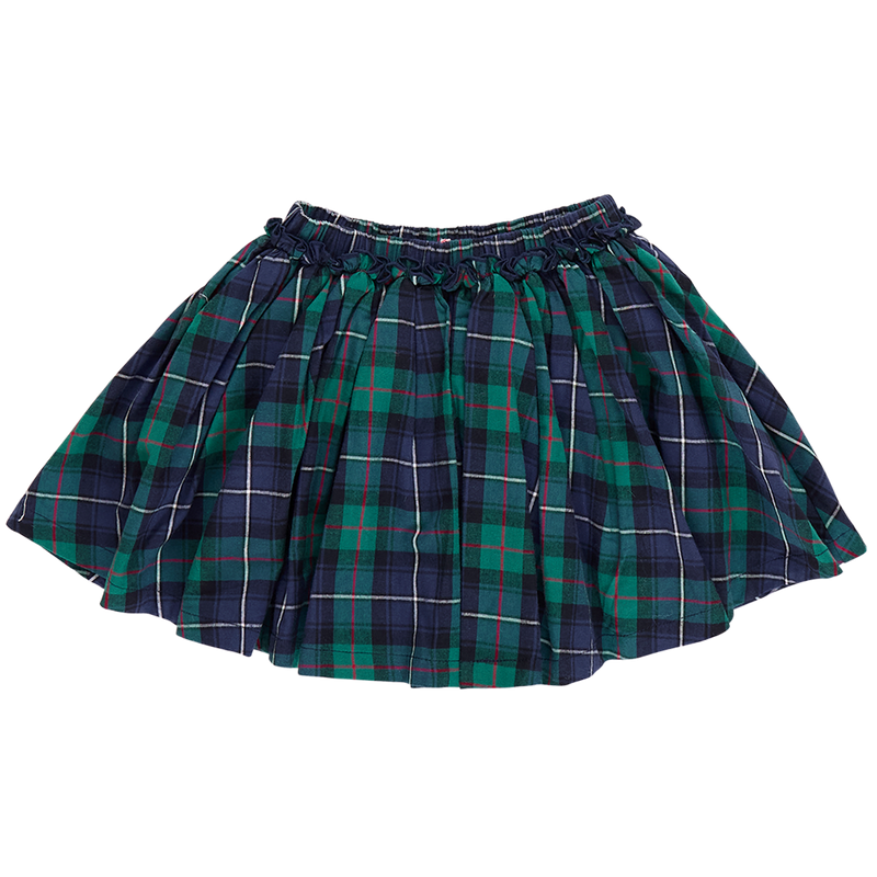 Girls Gianna Skirt - Green Tartan