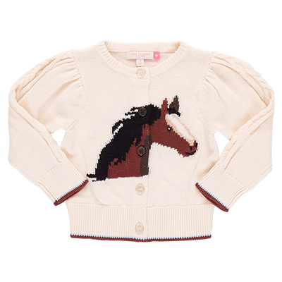 Girls Cable Constance Sweater - Wild Horse