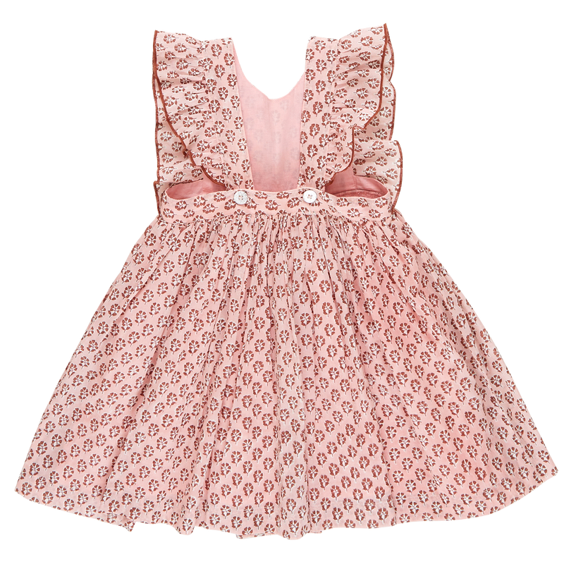 Girls Marceline Dress - Pink Lisbon Ditsy