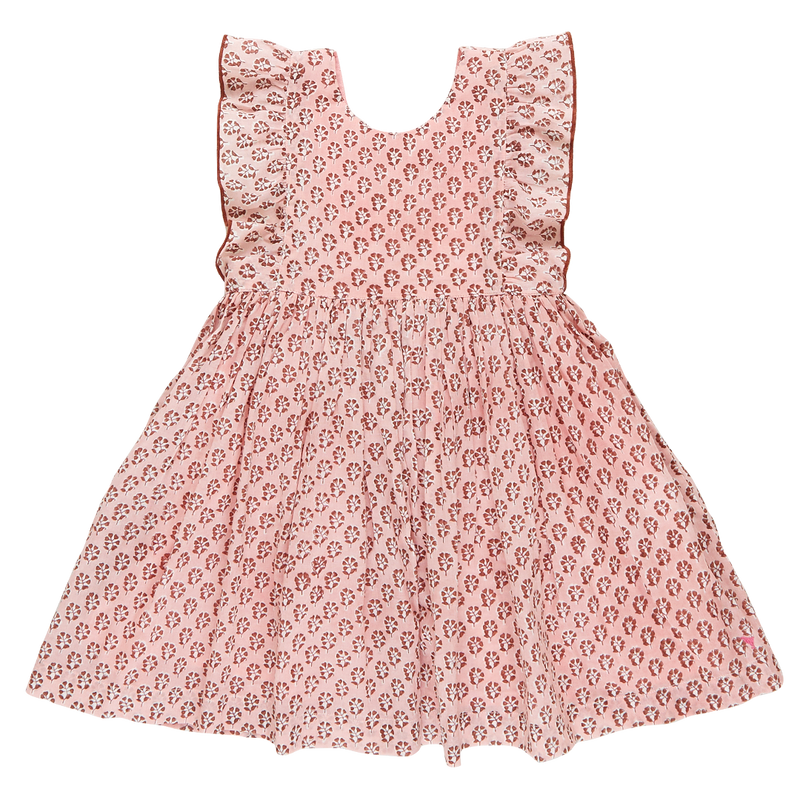 Girls Marceline Dress - Pink Lisbon Ditsy