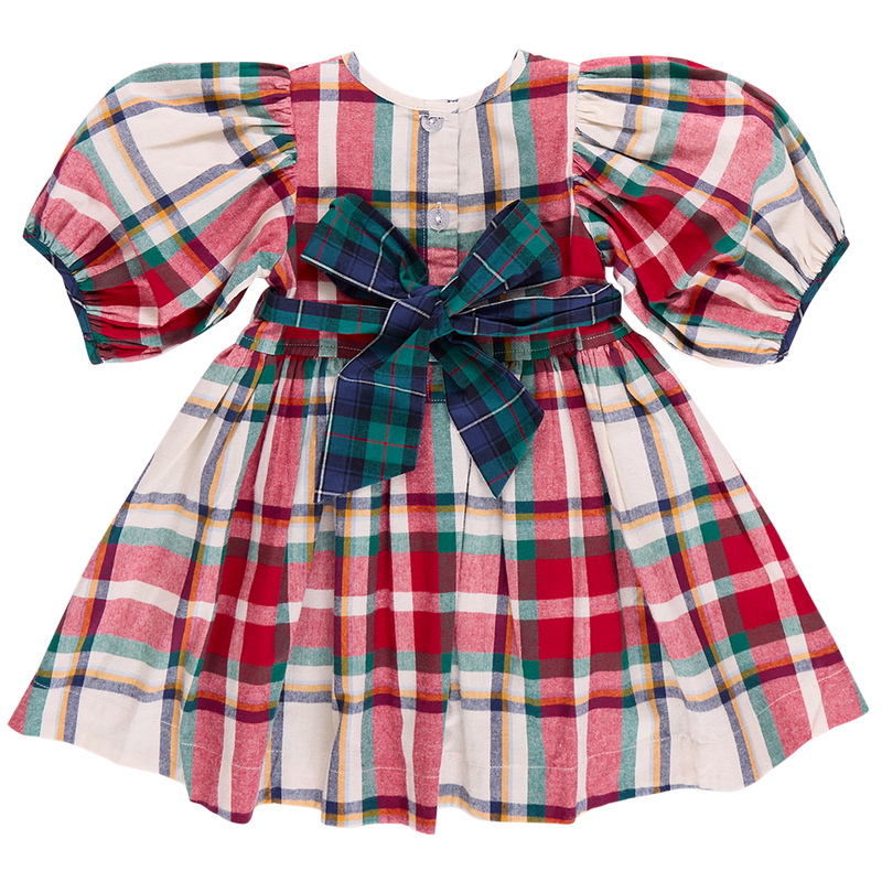 Girls Ruby Dress - Holiday Tartan