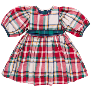 Girls Ruby Dress - Holiday Tartan