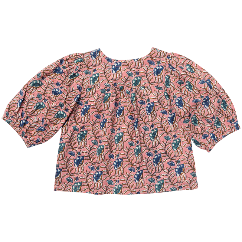 Girls Brooke Top - Mauveglow Vine Floral