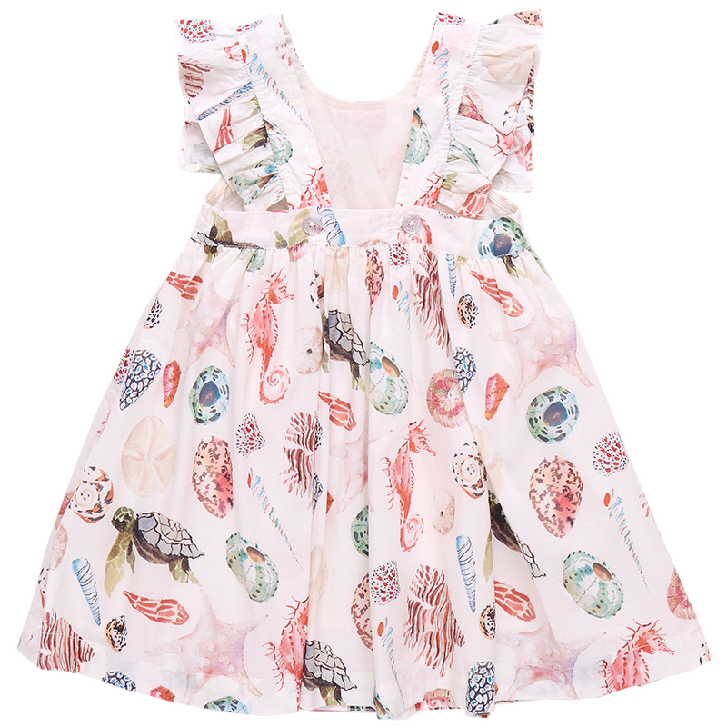 Girls Liv Dress - Watercolor Shells