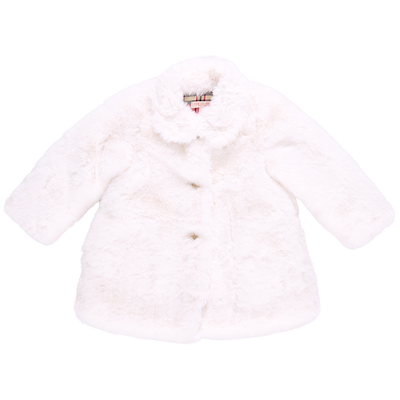 Girls Fur Kate Coat - Snow White