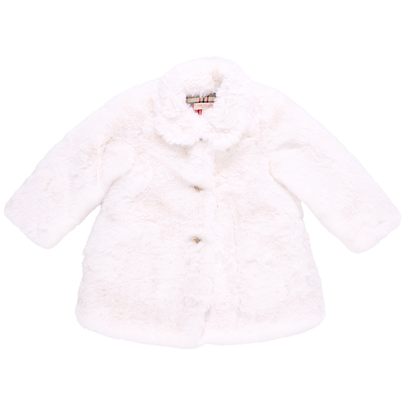 Girls Fur Kate Coat - Snow White