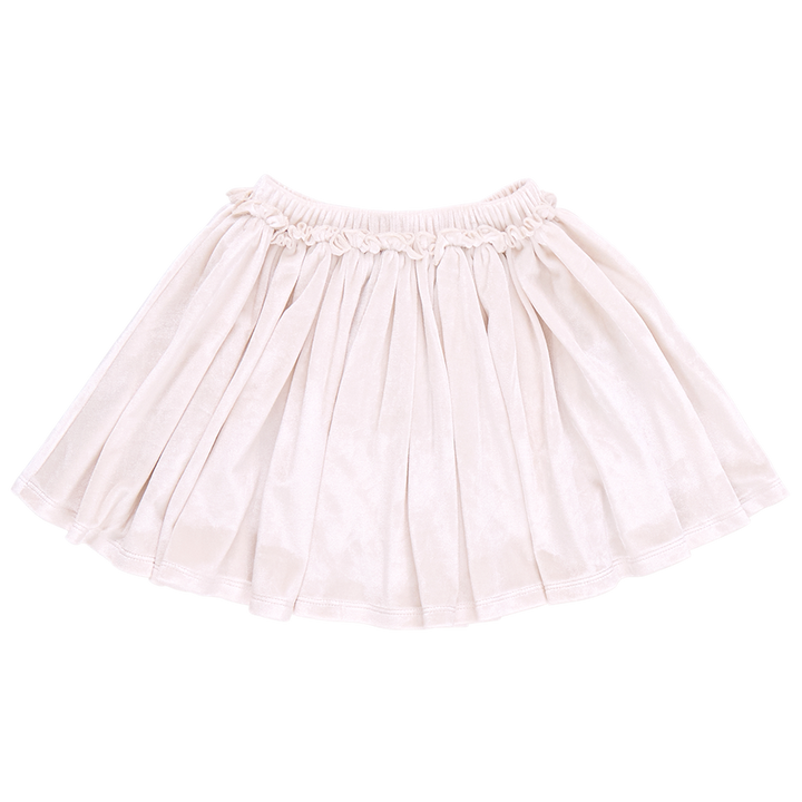 Girls Velour Gianna Skirt - Snow White