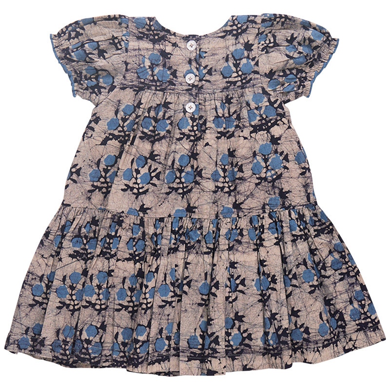 Girls Fiona Dress - Grey Dandelion