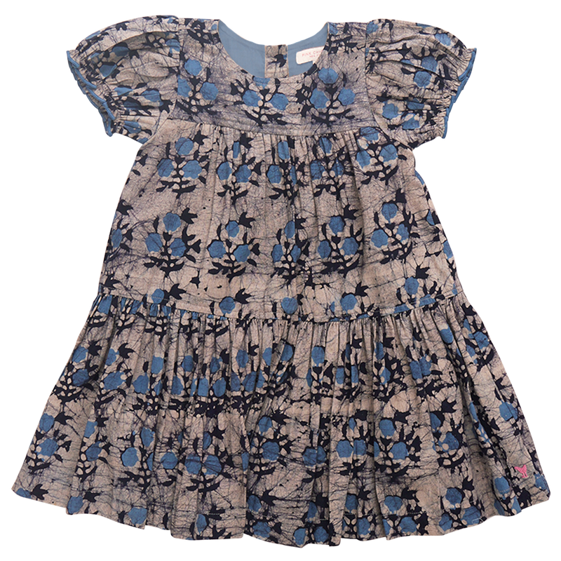 Girls Fiona Dress - Grey Dandelion