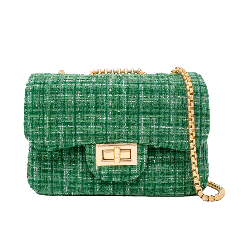 Classic Woven Mini Bag - Green Boucle