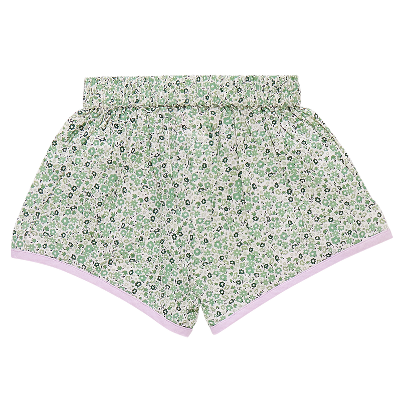 Girls Millie Short - Green Mini Ditsy