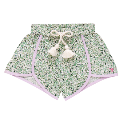 Girls Millie Short - Green Mini Ditsy