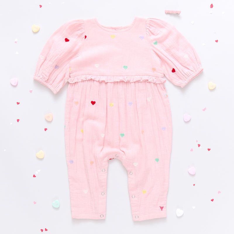 Baby Girls Brooke Jumper - Candy Heart Embroidery