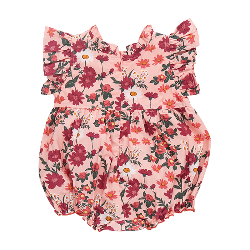 Baby Girls Jennifer Bubble - Pink Daisy Floral