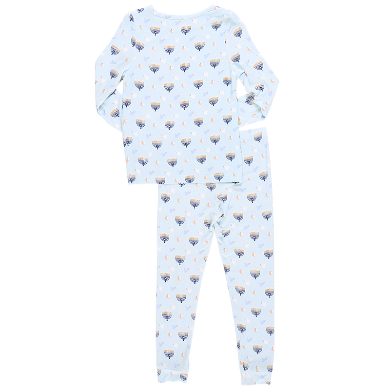 Kids Bamboo PJ Set - Peaceful Hanukkah