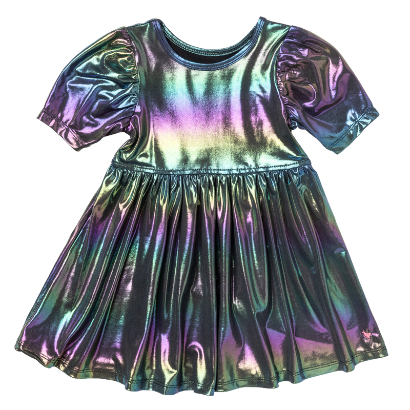 Girls Lame Laurie Dress - Rainbow