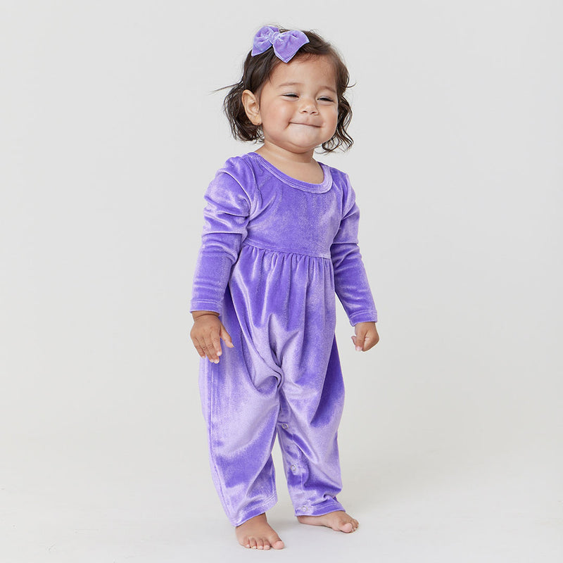 Baby Girls Velour Steph Jumper - Lavender