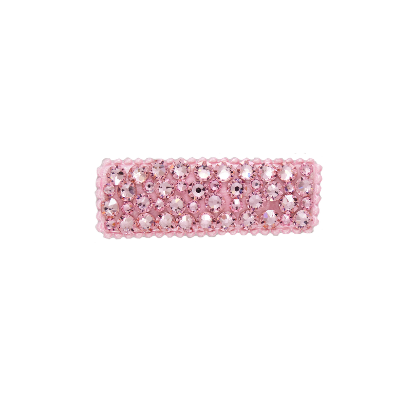 Bari Lynn Crystal Snap Clip - Light Pink