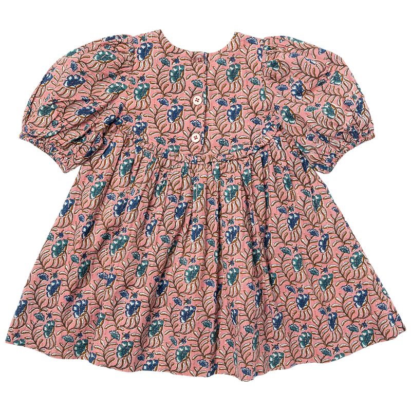 Girls Rowan Dress - Mauveglow Vine Floral