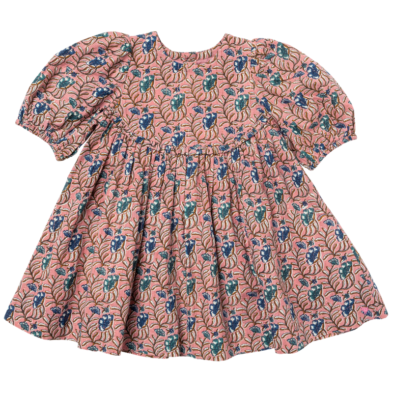 Girls Rowan Dress - Mauveglow Vine Floral