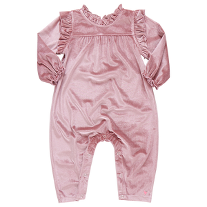 Baby Girls Velour Kalani Jumper - Mauve