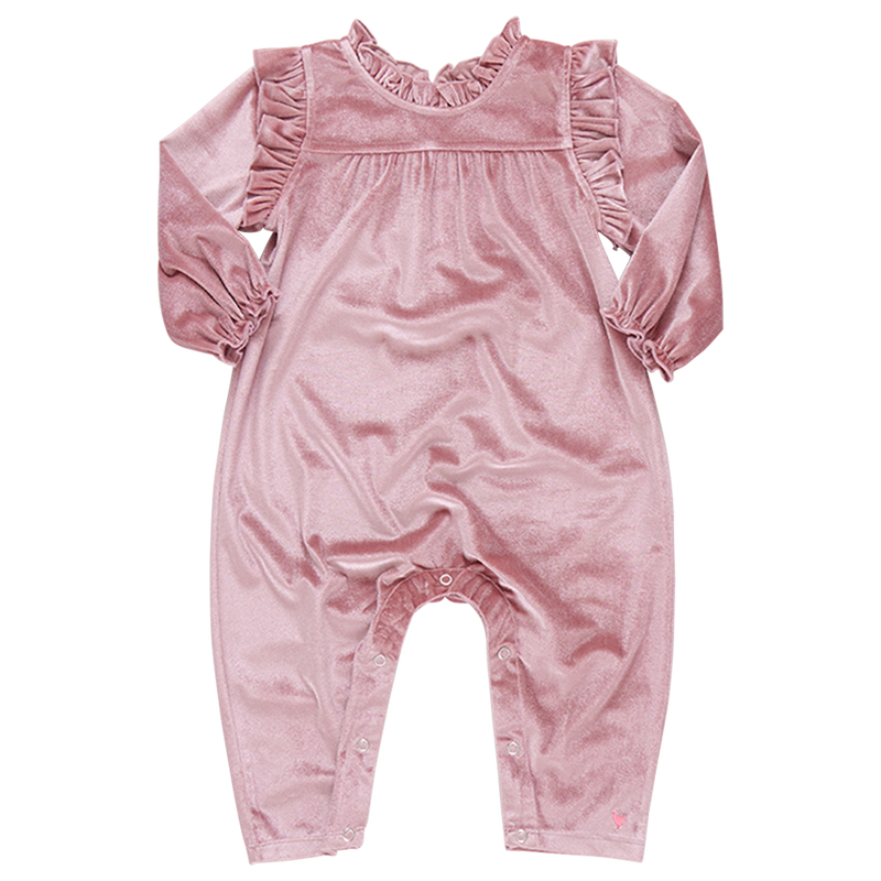 Baby Girls Velour Kalani Jumper - Mauve